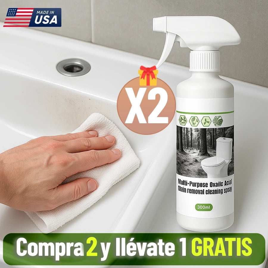 🔥Spray Limpiador Multiusos para Eliminación de Manchas con Ácido Oxálico