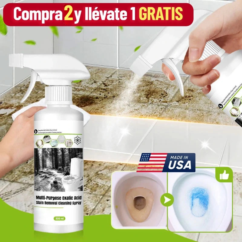 🔥Spray Limpiador Multiusos para Eliminación de Manchas con Ácido Oxálico
